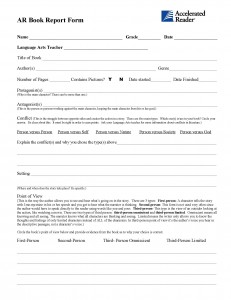 High school book reports forms